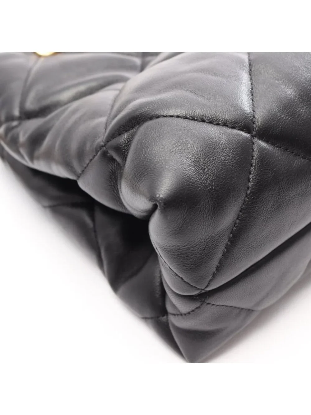 Chanel Tote Quilted Small Shopping Black Lambskin